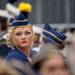 A member of the Michigan spirit team on the sidelines before halftime on Saturday. Daniel Brenner I AnnArbor.com